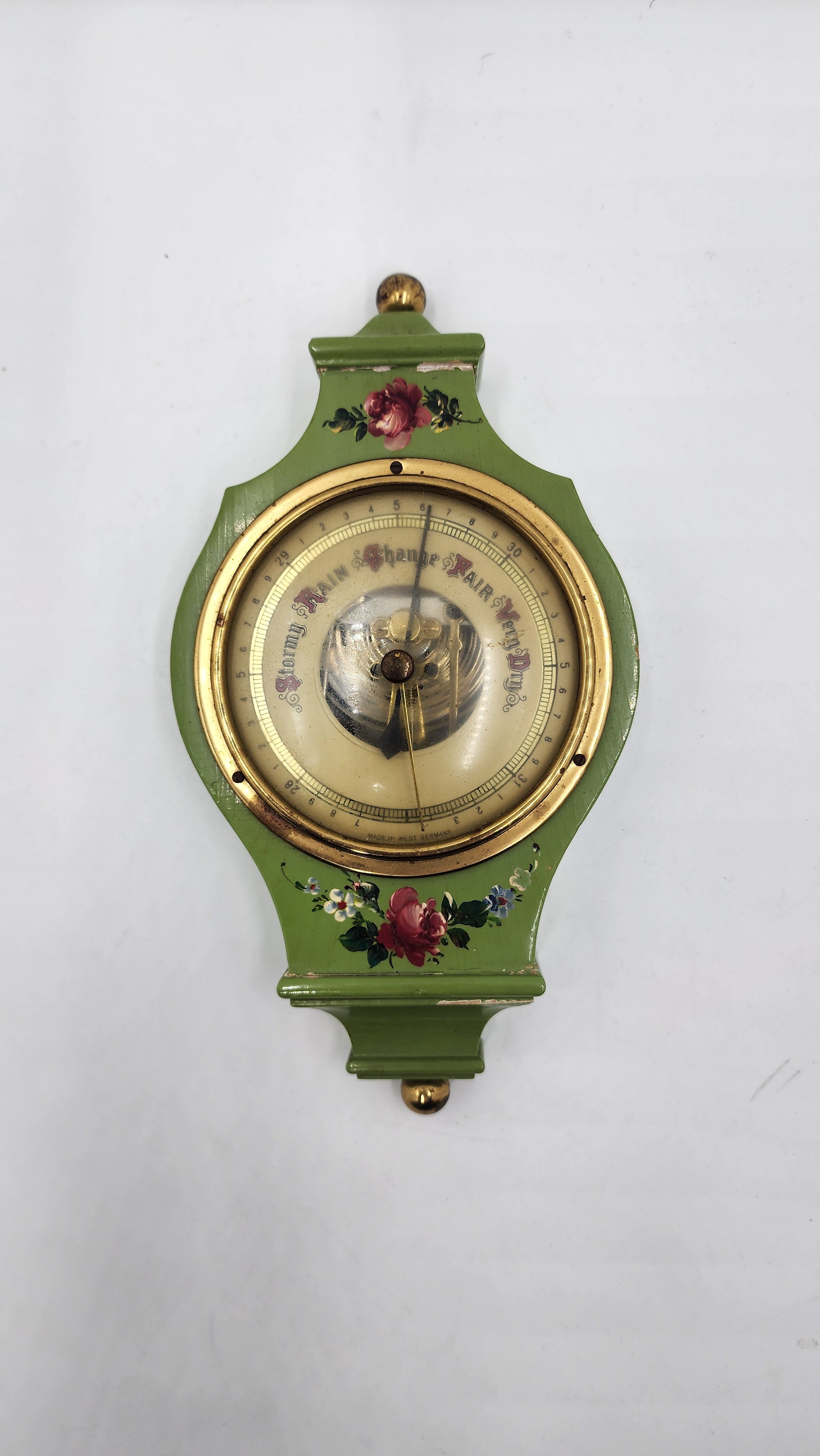 Antique Vintage Baroque Weather Station Barometer - Vintage Farm Barn Wood Decor - Thecosmicaccess