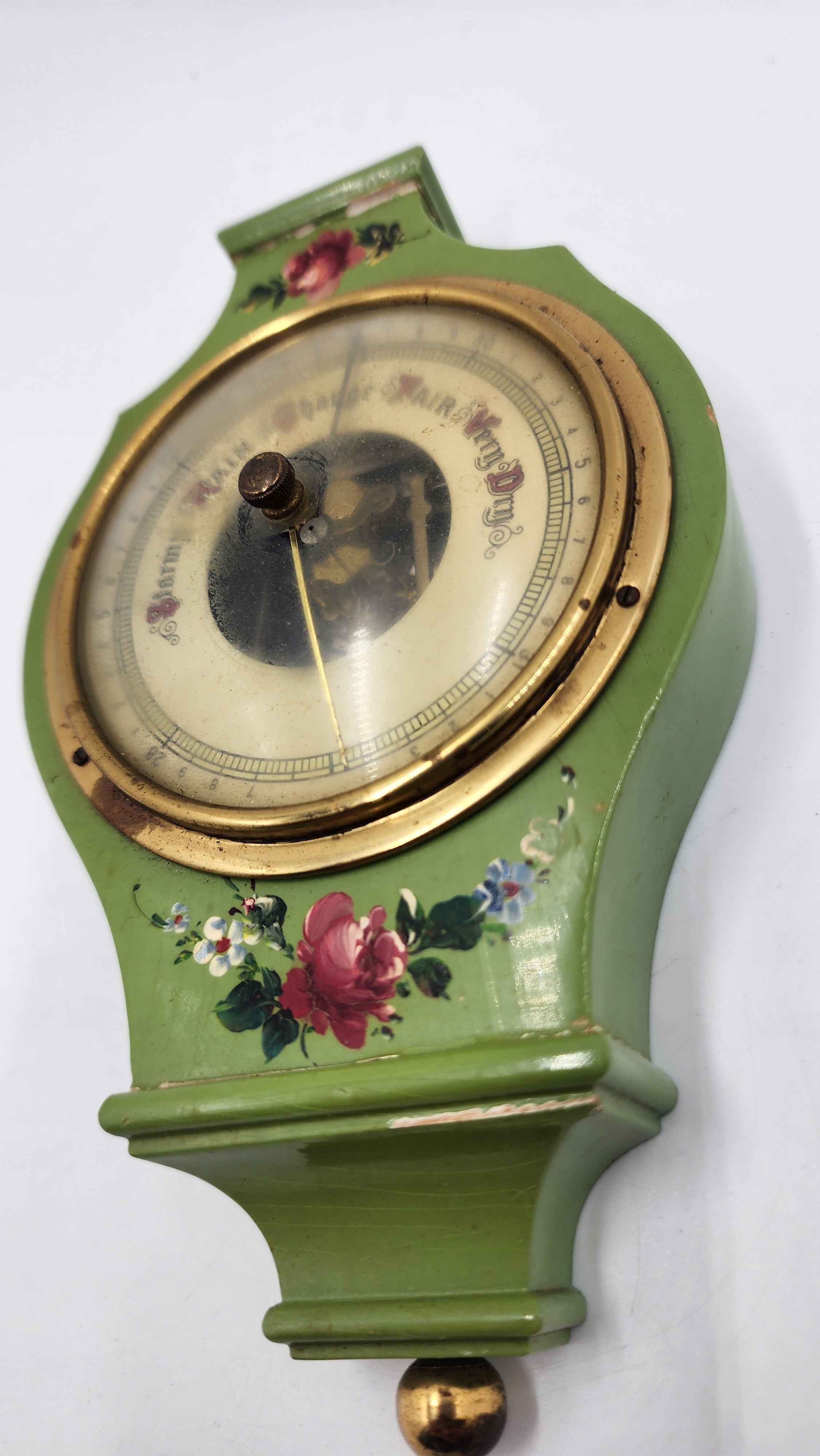 Antique Vintage Baroque Weather Station Barometer - Vintage Farm Barn Wood Decor - Thecosmicaccess