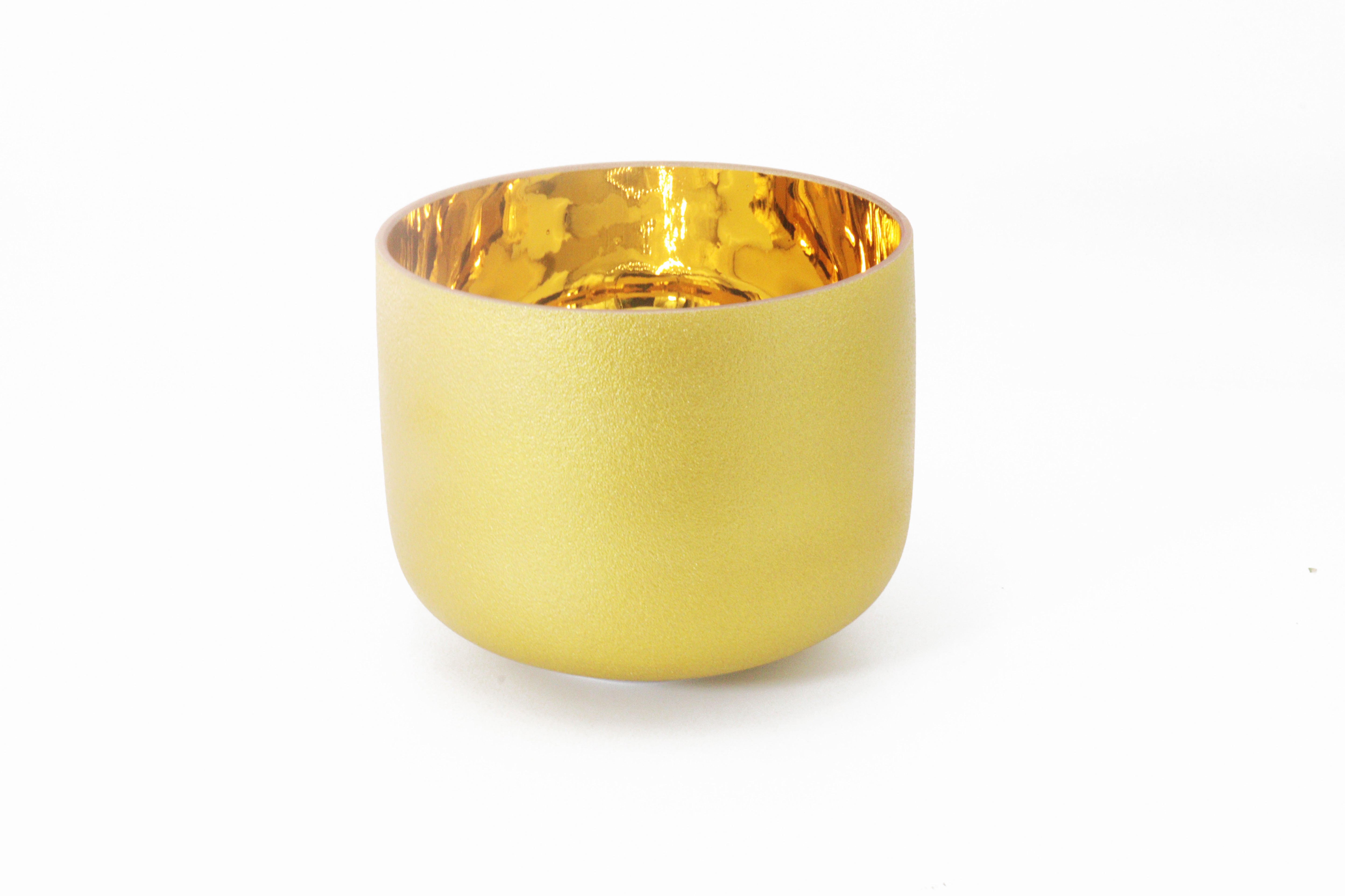 432Hz 99.99 percent GOLD Plated Chakra Crystal Singing Bowl with Padded Case, Striker and O-ring