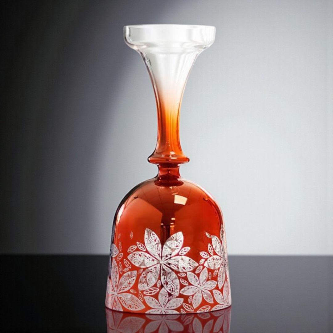 Floral Crystal Singing Chalice – Handcrafted Sound Bowl for Chakra Healing & Meditation