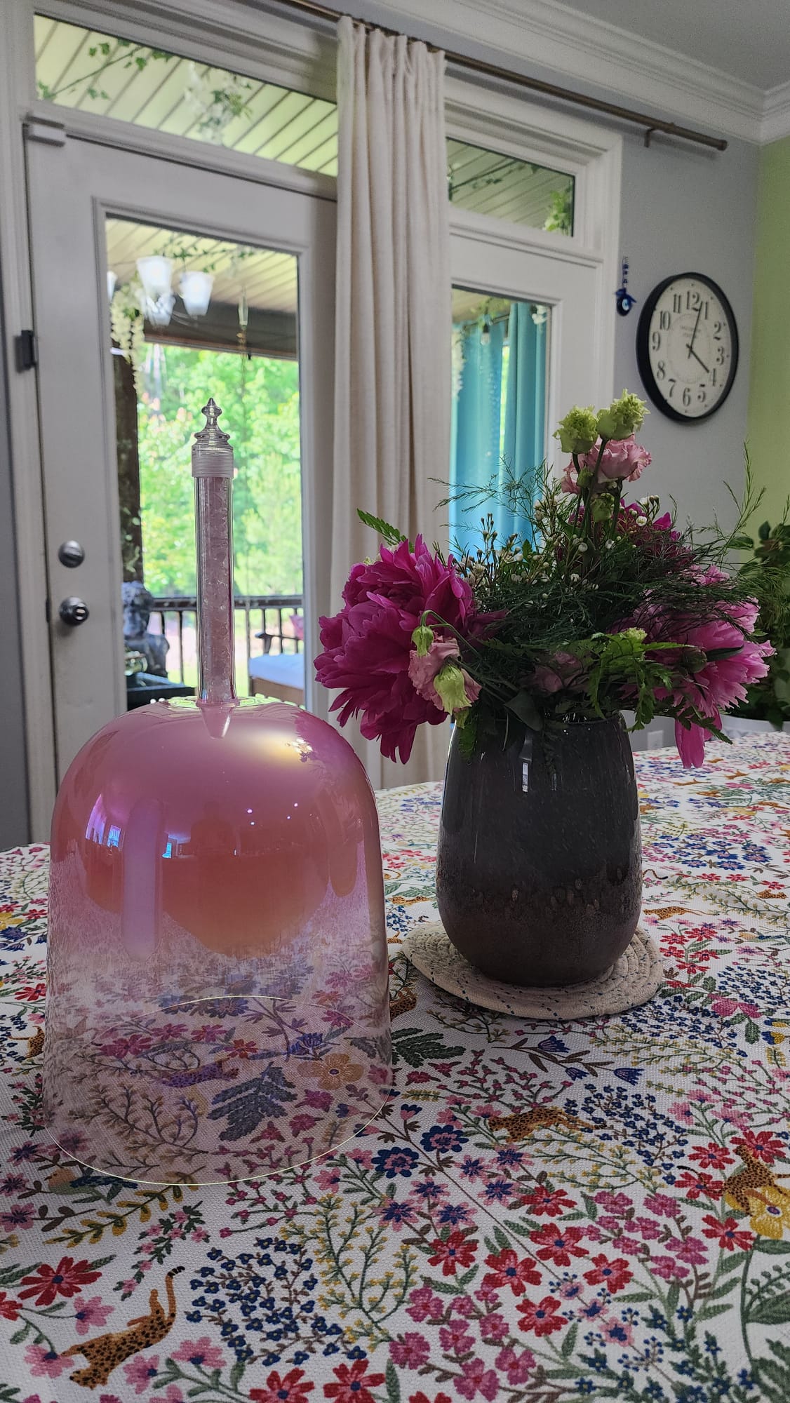 Grandfather 432Hz 8.75" C Note Root Chakra Pink Divine Light Sacred Handheld Singing Bowl with Pink Tourmaline Crystal, Padded Secure Case, and Striker