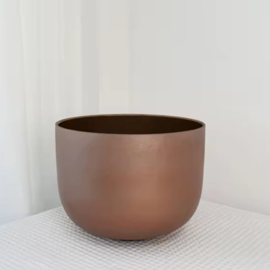 Chiastolite Gem Fused 10 inch E note Chiastolite Gem Fused Crystal Singing Bowl with Padded Secure Case and Striker