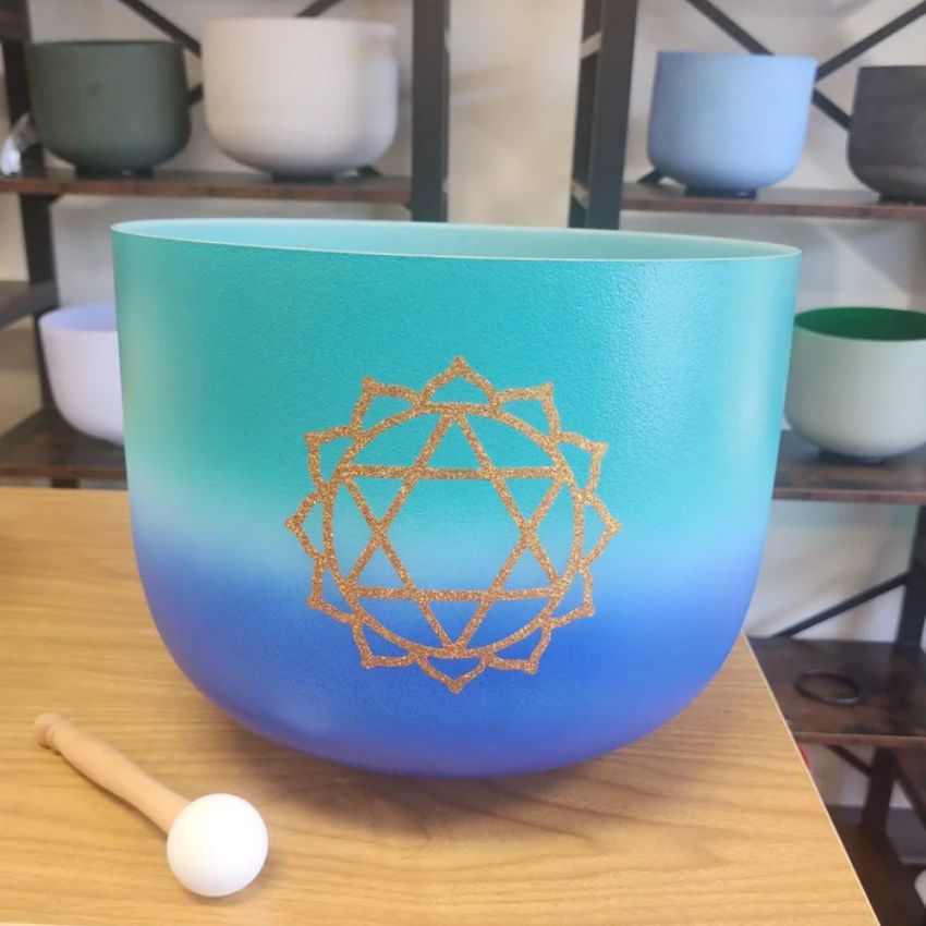 Elysian Echo 14" Solfeggio 174hz Crystal Singing Bowl with Case and Striker