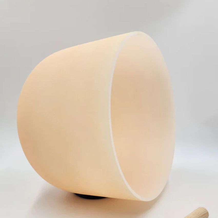 Gem Fused Tea Topaz 8" Crystal Singing Bowl in High C Soul Purpose with Padded Secured Case, Striker and O-ring