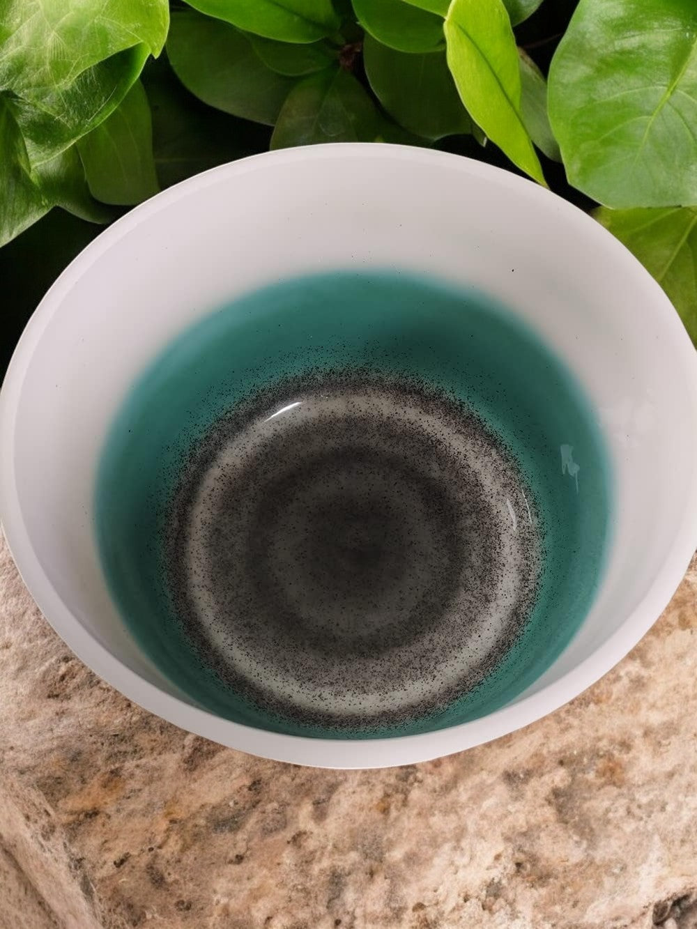 Rare Gem Fused 14 Inch 432Hz Morganite Emerald Obsidian Crystal Singing Bowl C Note Root Chakra with Padded Secure Case Striker and O ring