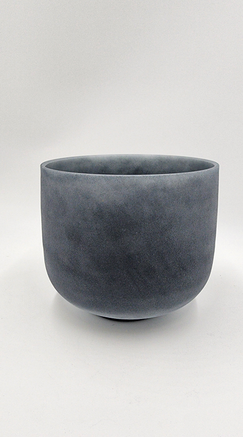 Frequency of God 963Hz Obsidian Gem Fused Solfeggio 14 Inch Crystal Singing Bowl with Padded Case and Striker