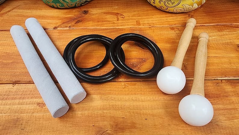 432Hz 6-12 Inch Chakra Crystal Singing Bowl 7 Set Moldavite Gem Fused with Silk O-rings, Secure Cases, Sound Healing, Vibrational, Harmonic - Thecosmicaccess