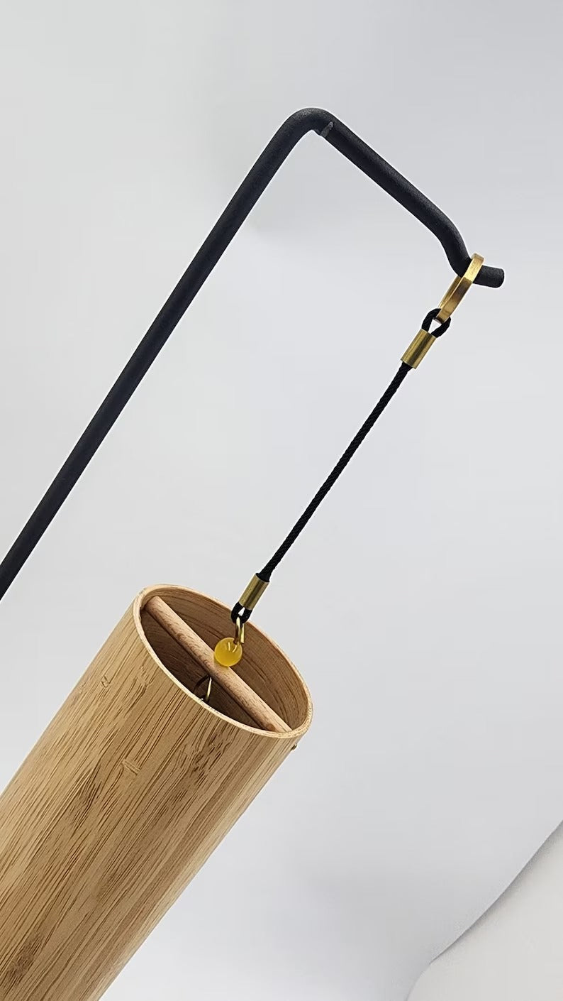 18.5" Height Handcrafted Heavy Duty Iron Stand for Hanging Cosmic Wooden Wind Chime Chimes Earth/ Air/ Water/ Fire Element - Thecosmicaccess