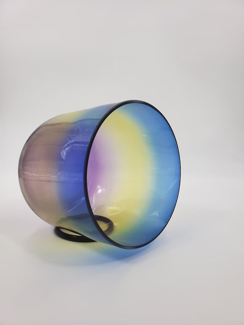 Harmony in Rainbow Hues: 440Hz 6" A Note Perfect Pitch Crystal Clear Singing Bowl - Unleash Vibrant Serenity - Thecosmicaccess