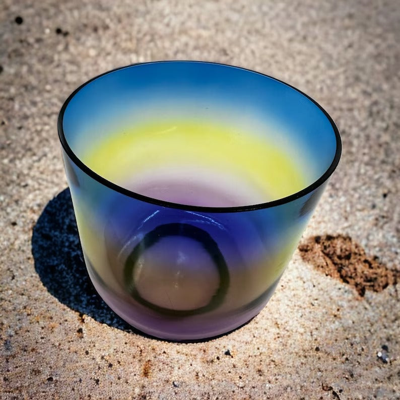 Harmony in Rainbow Hues: 440Hz 6" A Note Perfect Pitch Crystal Clear Singing Bowl - Unleash Vibrant Serenity - Thecosmicaccess
