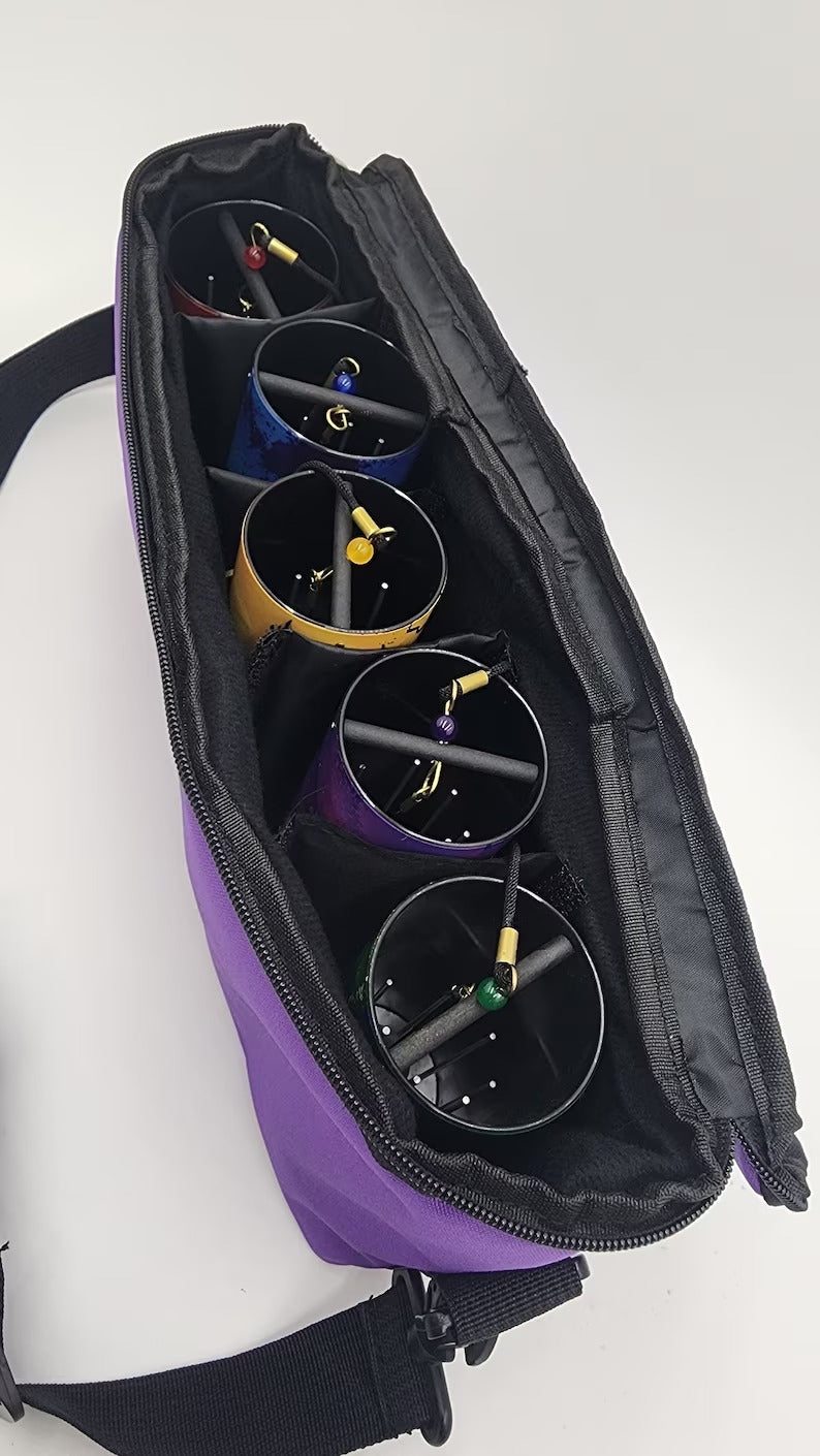 Protective Carrying Case for 5 Zaphir or Koshi Chimes - Sound Healing and Meditation Toolkit Organizer - ONLY CASE - Thecosmicaccess