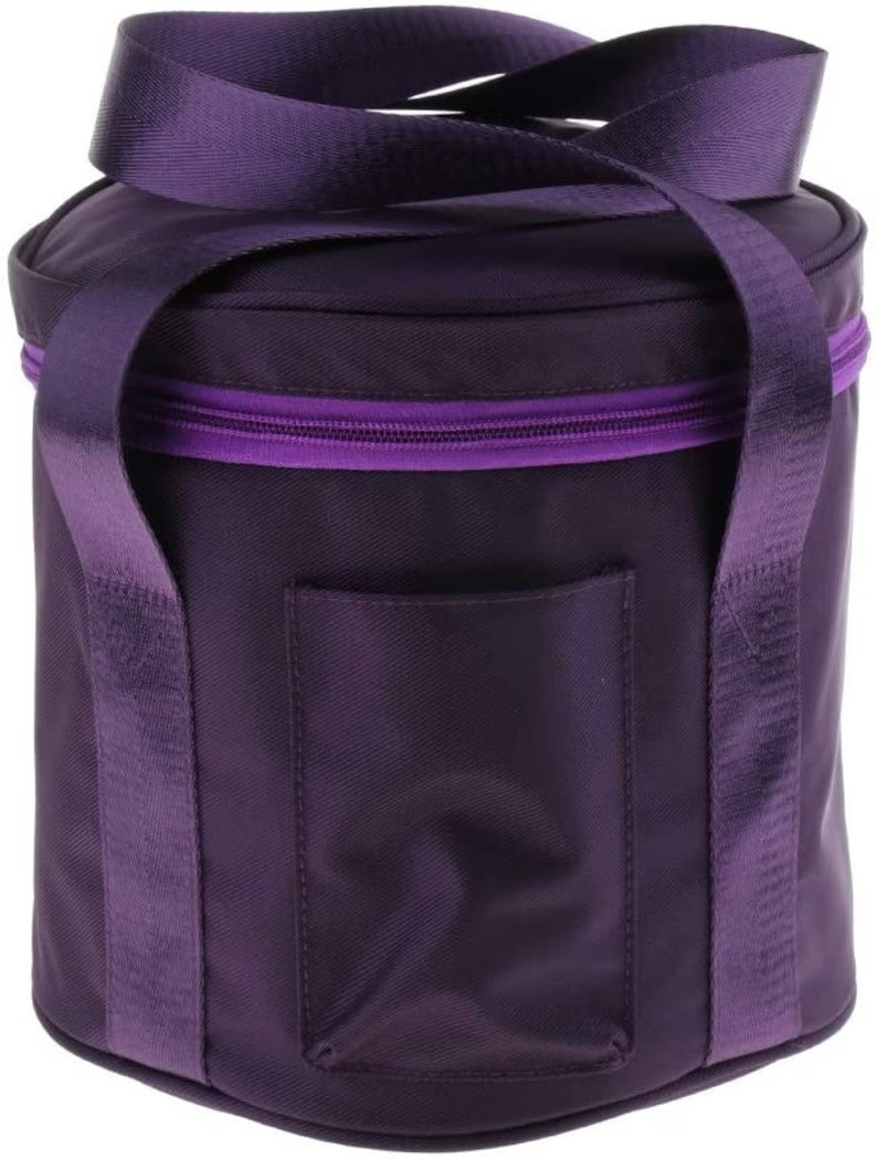 Purple Color Heavy Duty Canvas Padded Carrying Case Travelling Bag For 8-14 Inch Crystal Singing Bowl - Thecosmicaccess