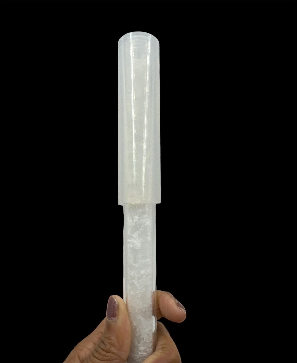 Vibrational Harmony Collection: Crystal Singing Bowl Silicone Rubber Quartz Mallet Striker with Original Crystal for Enhanced Sound Healing - Thecosmicaccess