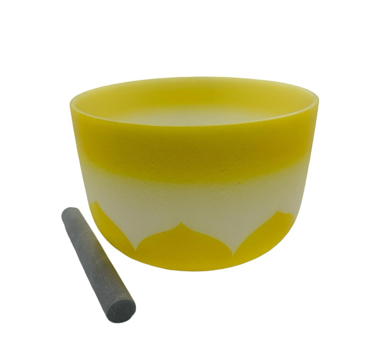 Illuminate Your Space: 432Hz 10-inch E Note Solar Plexus Rainbow Lotus Crystal Singing Bowl with Striker and O-Ring - Thecosmicaccess