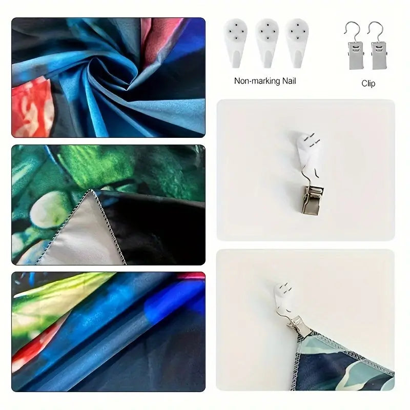 1pc Bodhisattva Print Tapestry, Polyester Tapestry, Wall Hanging For Living Room Bedroom Office, Home Decor Room Decor Party Decor, With Free Installation Package