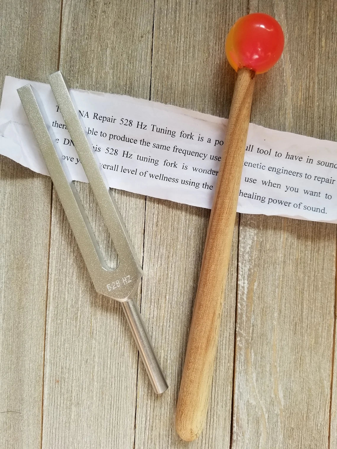 Solfeggio Frequency 528Hz Tuning Fork Set for Healing and Meditation - Complete with Striker and Bag - Thecosmicaccess