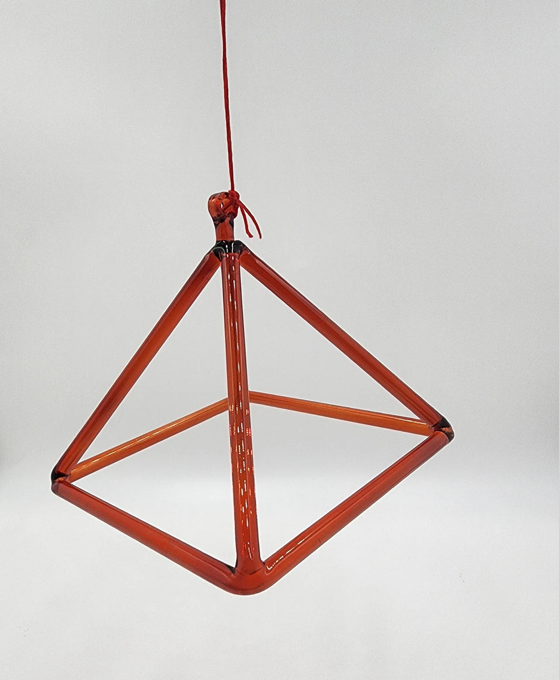 Special Color 6 inch Crystal Singing Pyramid Orange Color for Healing bio-field therapy Powerful Energy with Suede Striker - Thecosmicaccess