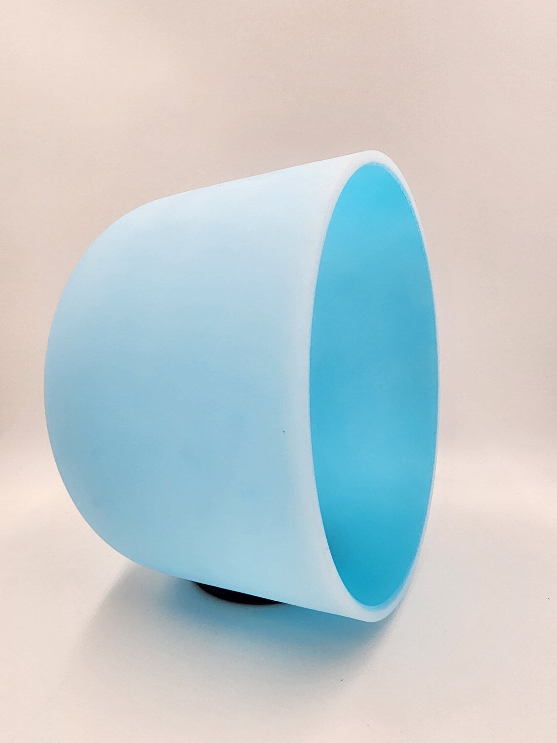 10 inch Soft Blue Color Throat Chakra Crystal Singing Bowl with O-ring, Striker Mindfulness, Yoga, Spiritual, and Energy Cleansing - Thecosmicaccess