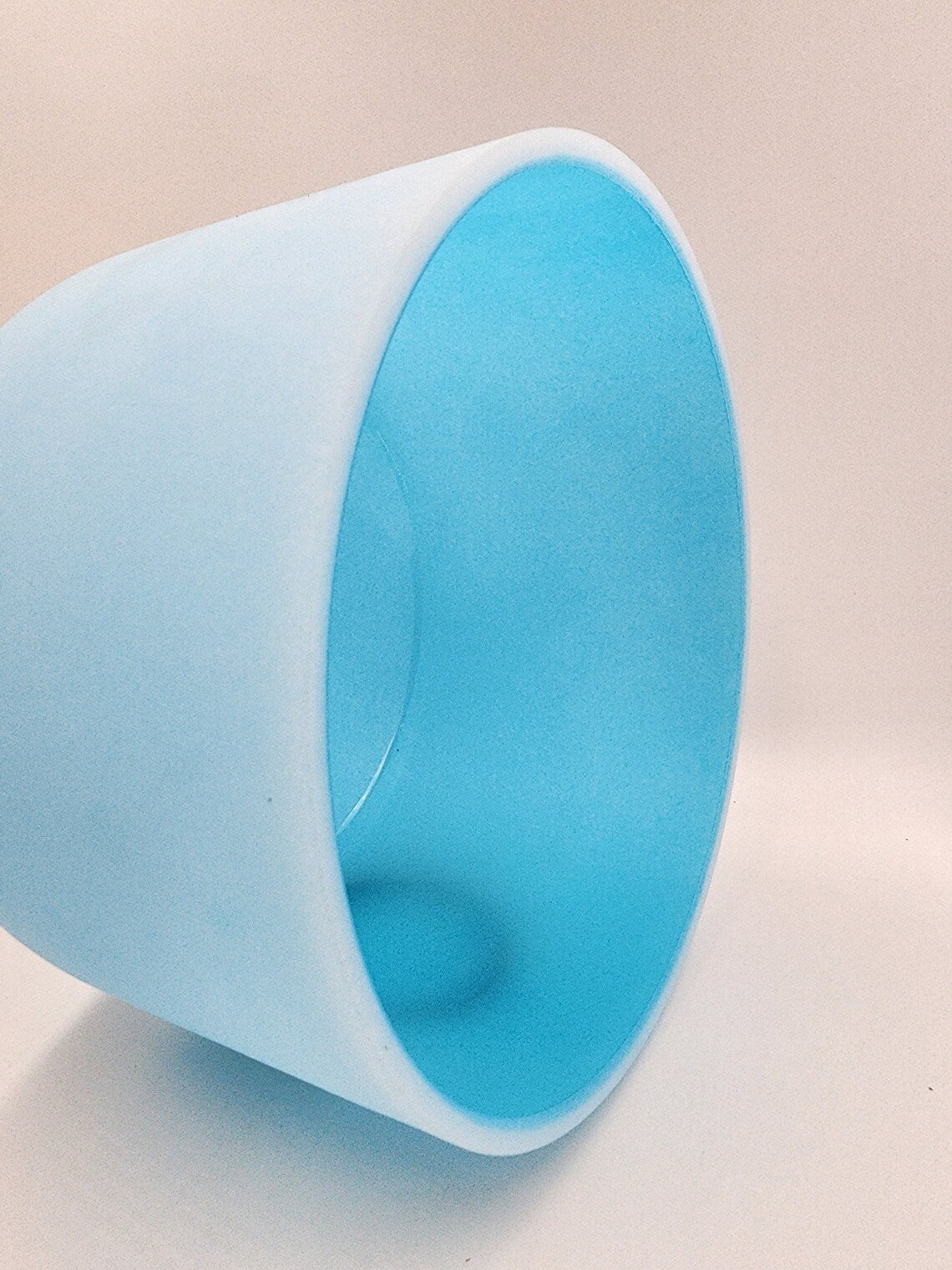 10 inch Soft Blue Color Throat Chakra Crystal Singing Bowl with O-ring, Striker Mindfulness, Yoga, Spiritual, and Energy Cleansing - Thecosmicaccess