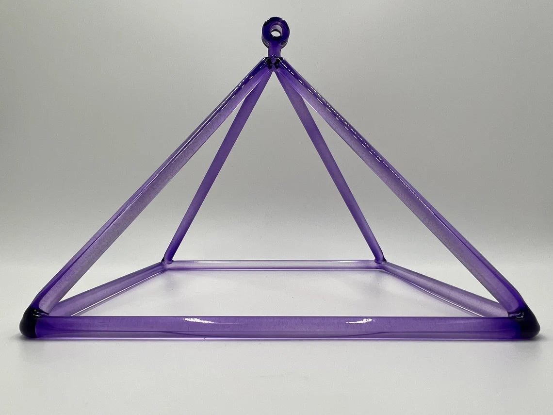 Purple Power: 10" Crystal Singing Purple Pyramid With Carrying CASE And PURPLE Mallet - Thecosmicaccess