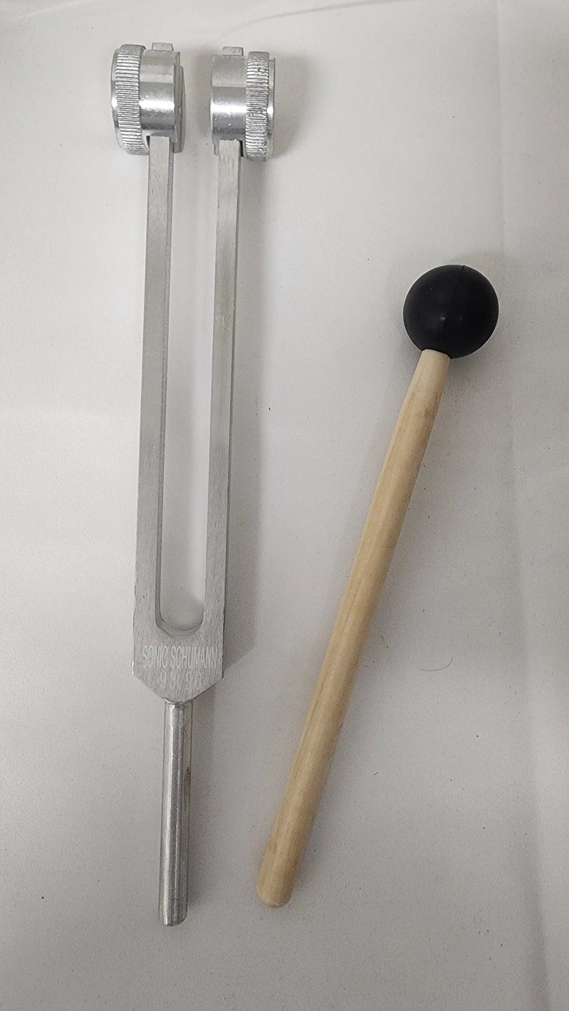 93.96Hz Sonic Schumann Tuning Fork with Striker and Pouch for Energy Healing and Meditation - Thecosmicaccess