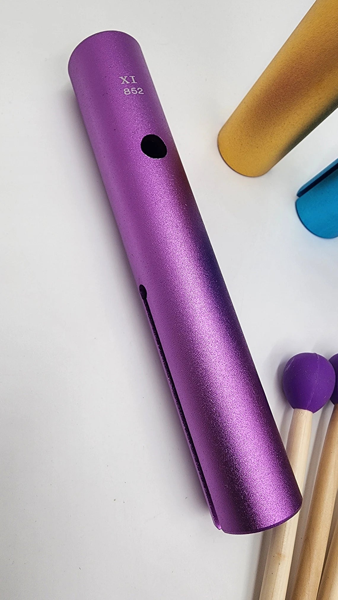 Solfeggio Tubes - Full Set of 9 or Individual Chakra Color Sound Frequencies Instruments for Vibration and Healing - Louder than Tuning Fork - Thecosmicaccess