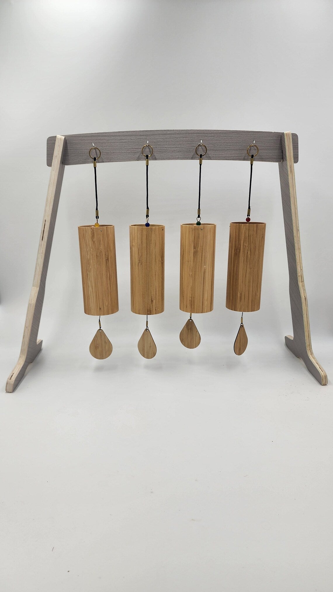 Set of 4 Wooden Chimes includes all the elements Fire Water Air and Earth