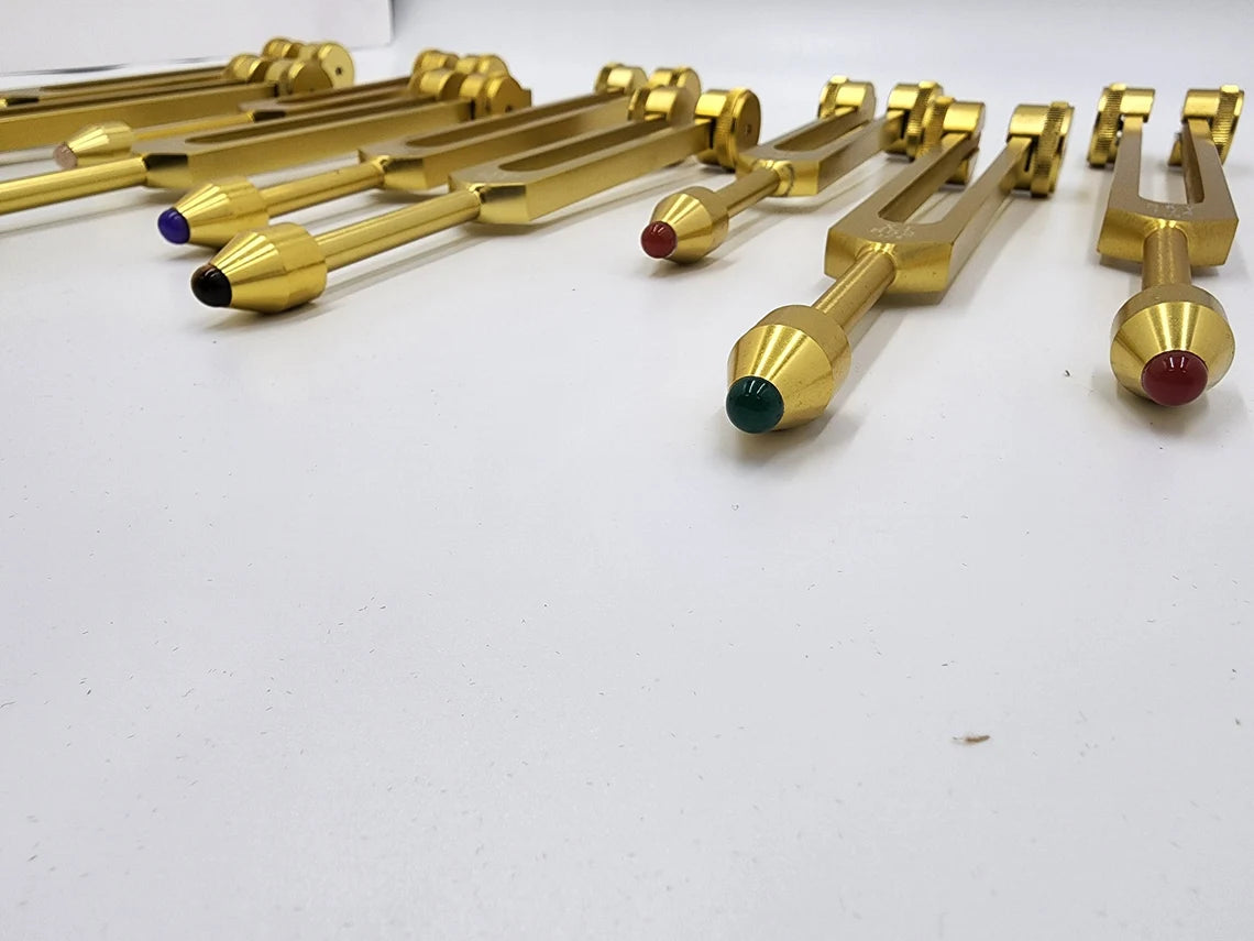Professionally Tuned 9 Set Solfeggio Tuning Fork Set - Thecosmicaccess