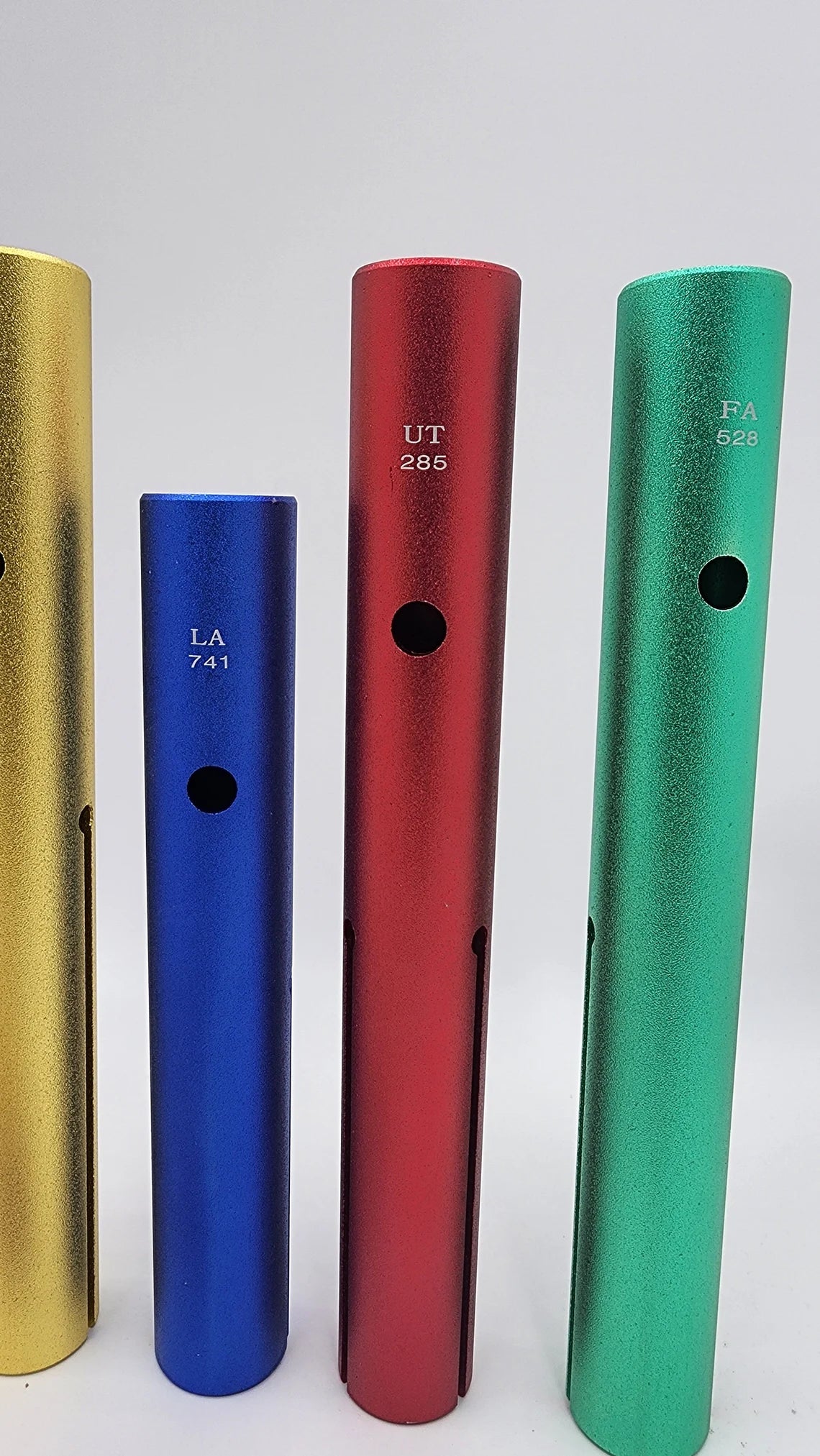 Solfeggio Tubes - Full Set of 9 or Individual Chakra Color Sound Frequencies Instruments for Vibration and Healing - Louder than Tuning Fork - Thecosmicaccess