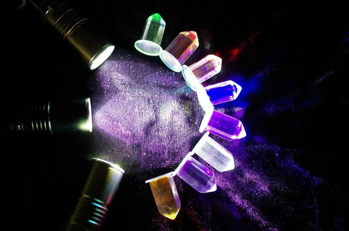 Yantra Chromatic Radionic Crystal Light Color Healing Torch for Chakra Balance and Alignment with 8 Color Chakra Heads and a Secured Case - Thecosmicaccess