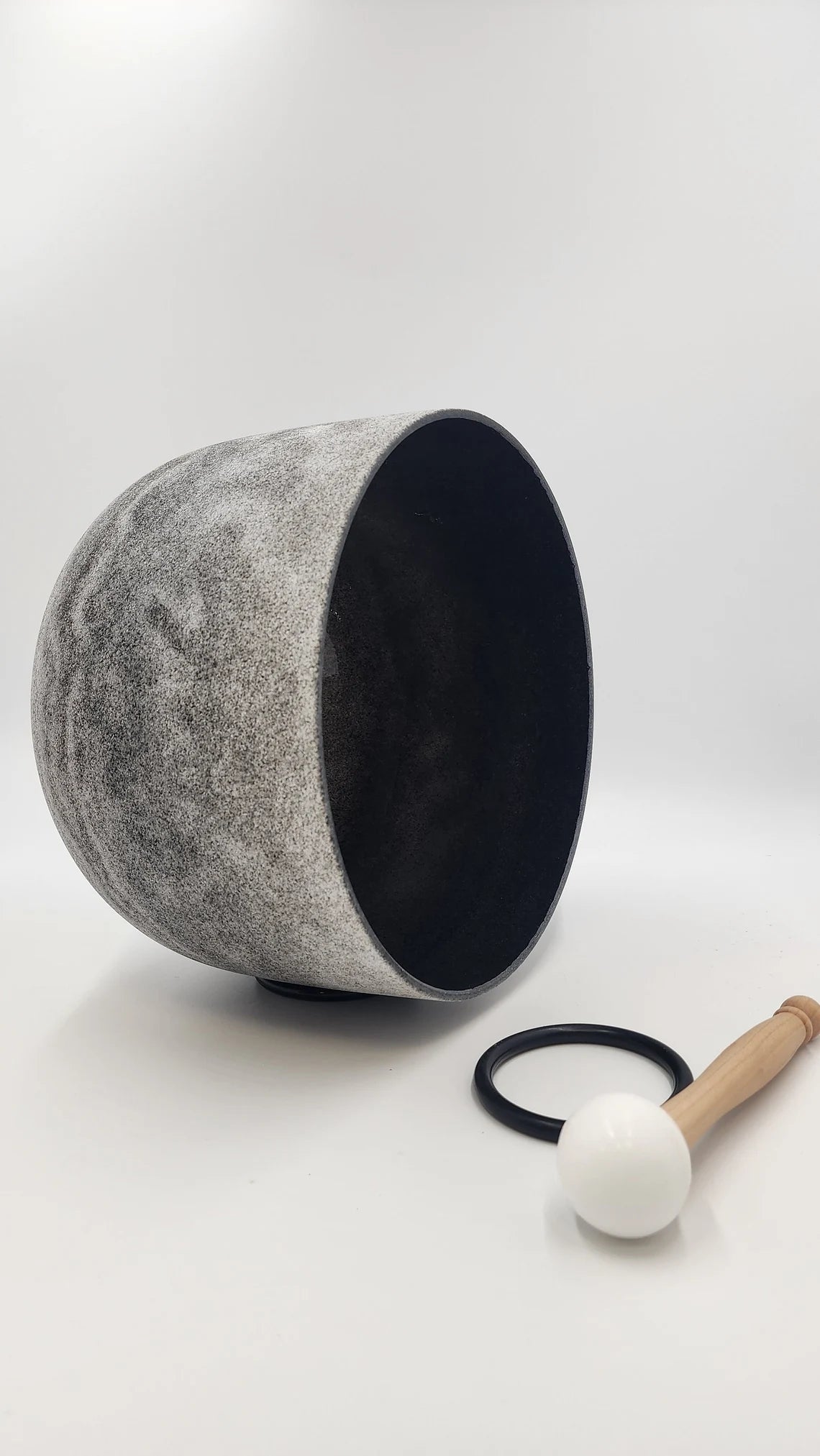 Sacral Serenity: 12" D Note 432Hz Obsidian Crystal Singing Bowl - Amplifying Creativity and Emotional Balance - Thecosmicaccess