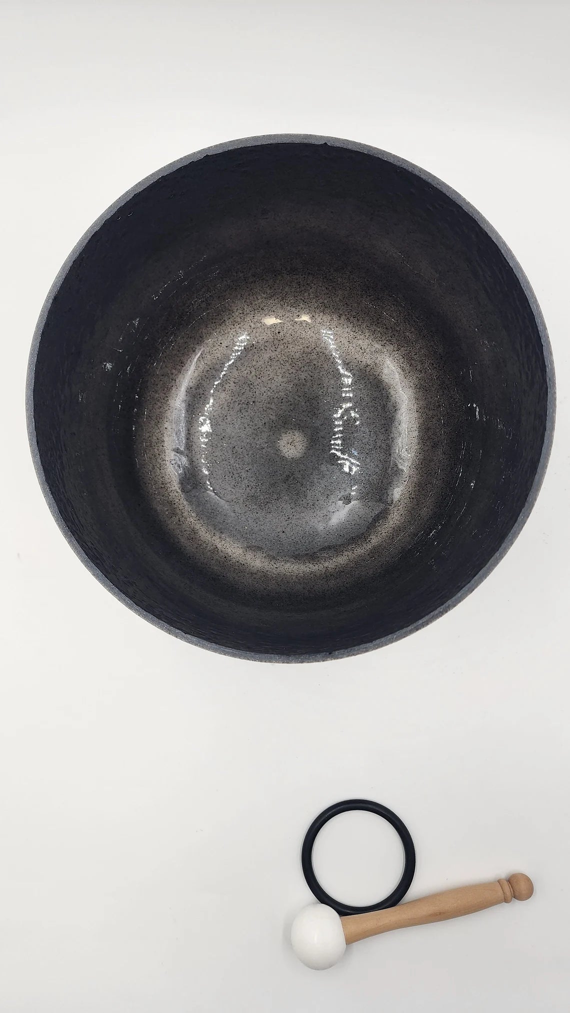 Sacral Serenity: 12" D Note 432Hz Obsidian Crystal Singing Bowl - Amplifying Creativity and Emotional Balance - Thecosmicaccess