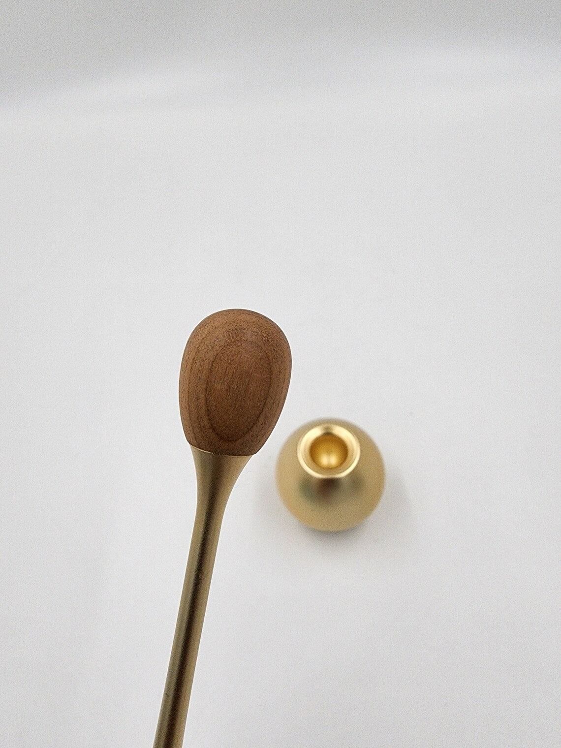 Japanese Singing Bell Sotto Cherin Orin Gold/Black Color - Modern Furniture Altar Bell Set with Phosphorus Bar - Thecosmicaccess