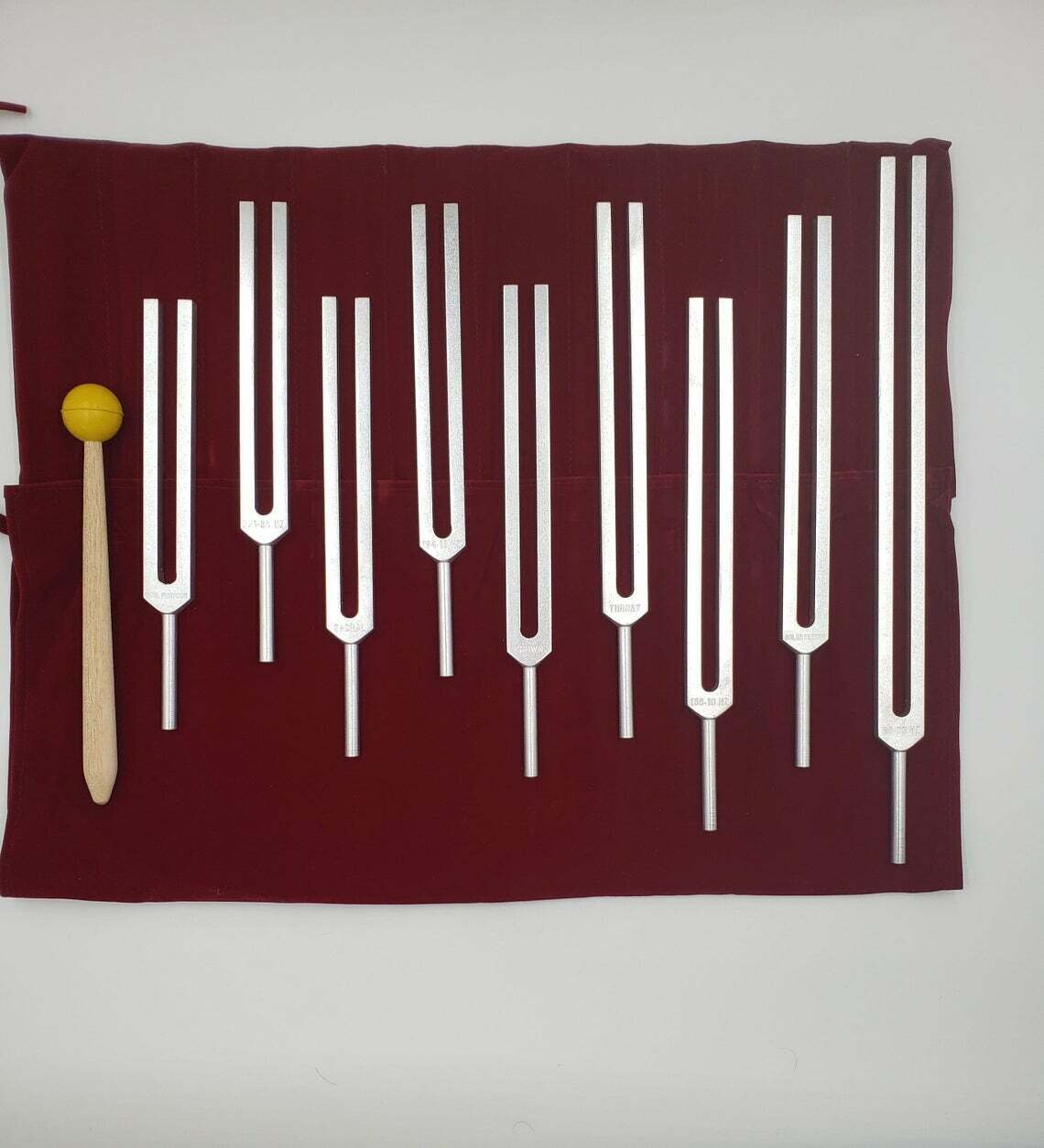 Chakra Tuning Fork Set of 9 Unweighted Healing Includes Soul Purpose - Thecosmicaccess