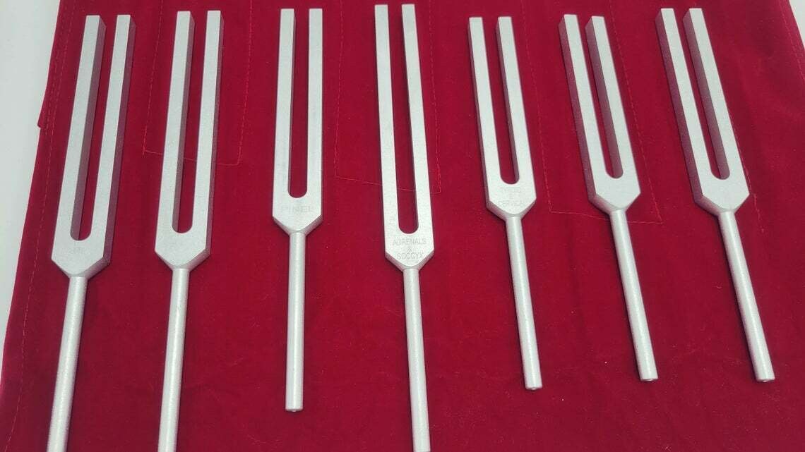 Endocrine and Spine Set of 7 Unweighted Healing Tuning Forks