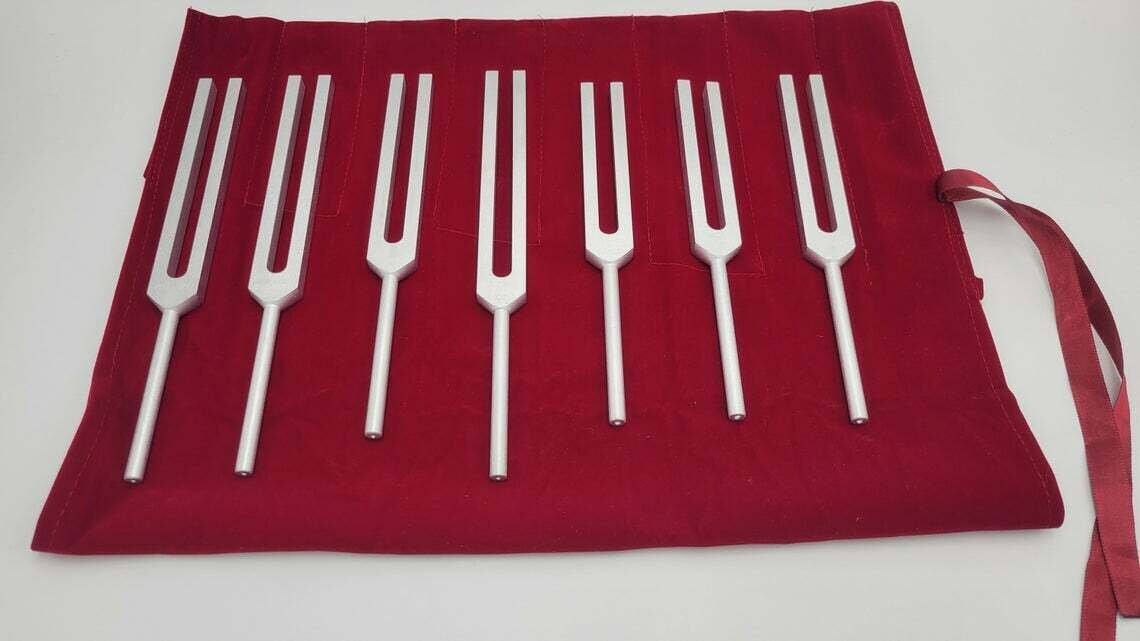 Endocrine and Spine Set of 7 Unweighted Healing Tuning Forks