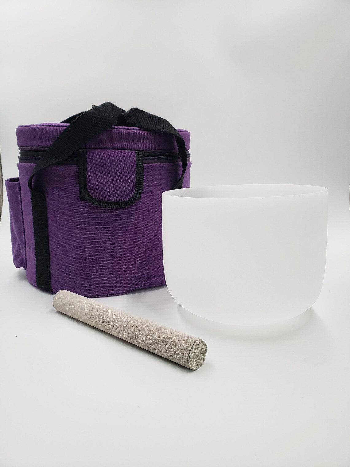Transform Your Soul's Harmony with the Perfect Pitch E Note 10" White Crystal Singing Bowl with Padded Case - Unleash the Power of Resonance - Thecosmicaccess