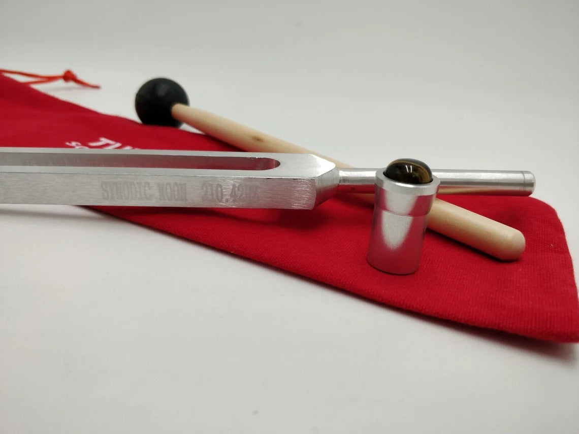 Yantra Planetary Tuning Fork Synodic Moon 210.42Hz Frequency with Gem Feet - Thecosmicaccess