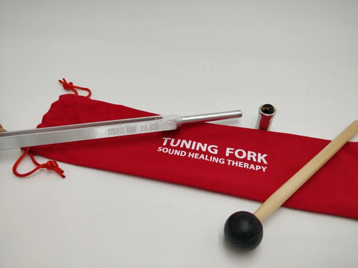 Yantra Planetary Tuning Fork Synodic Moon 210.42Hz Frequency with Gem Feet - Thecosmicaccess