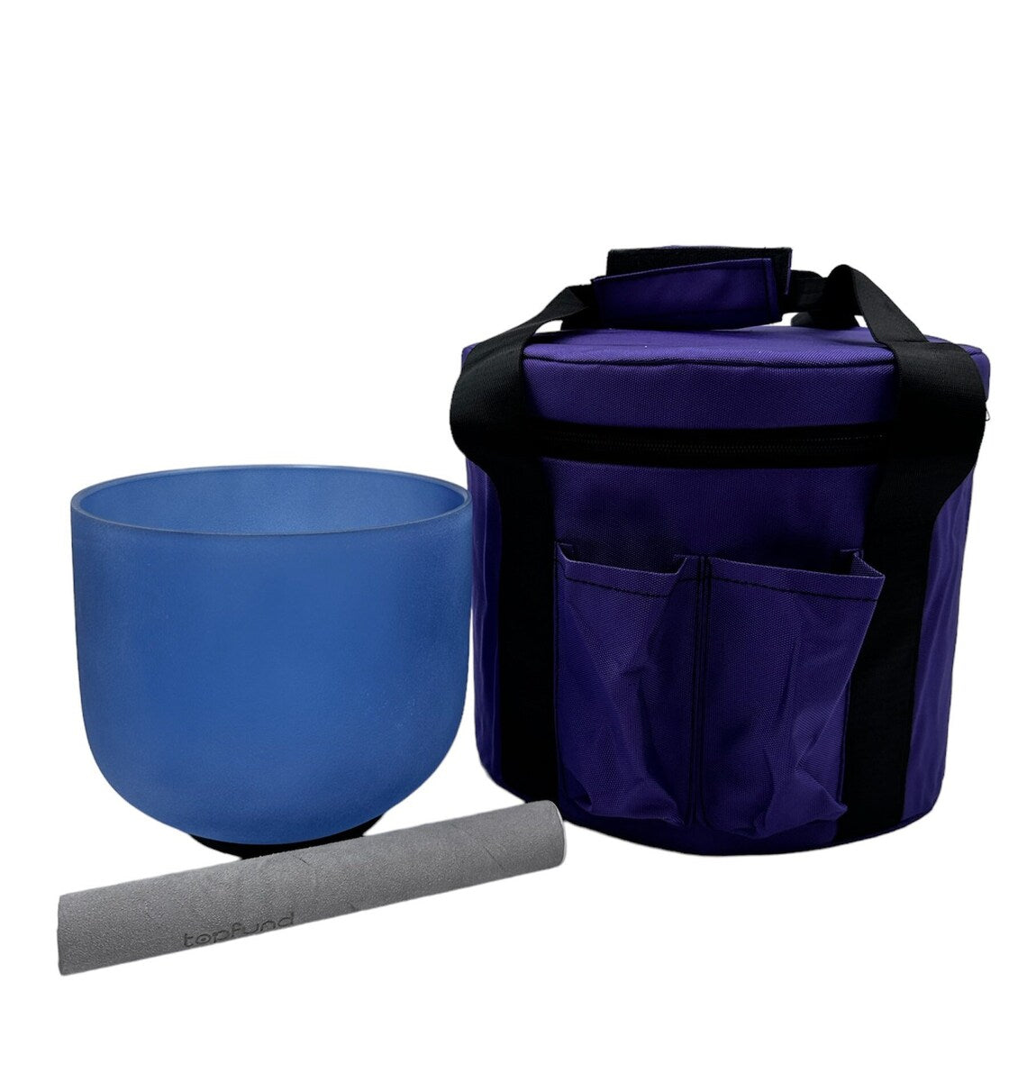 Perfect Pitch 7-inch A Note Blue Quartz Crystal Singing Bowl includes Mallet, O ring and Secured CASE - Harmonious Serenity - Thecosmicaccess