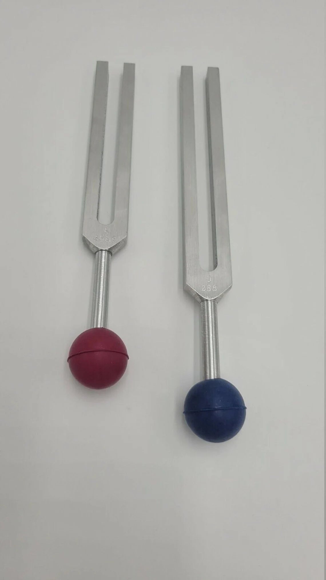 D288Hz & A426.7Hz Chakra Healing Therapy Tuning Forks with Color Removable Balls - Thecosmicaccess
