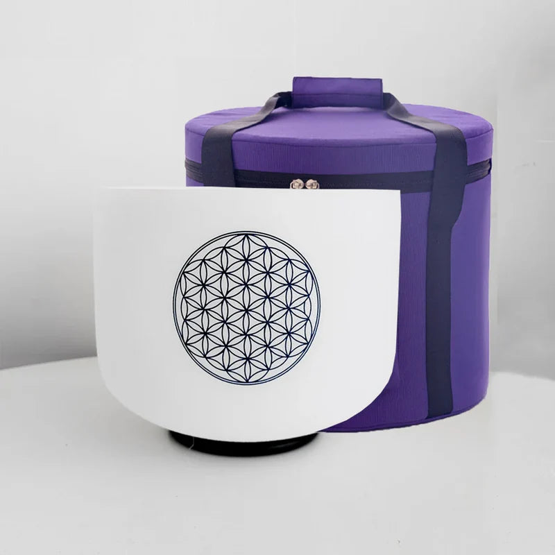 Frequency of God 963Hz Solfeggio 14" Crystal Singing Bowl with Padded Case and Striker