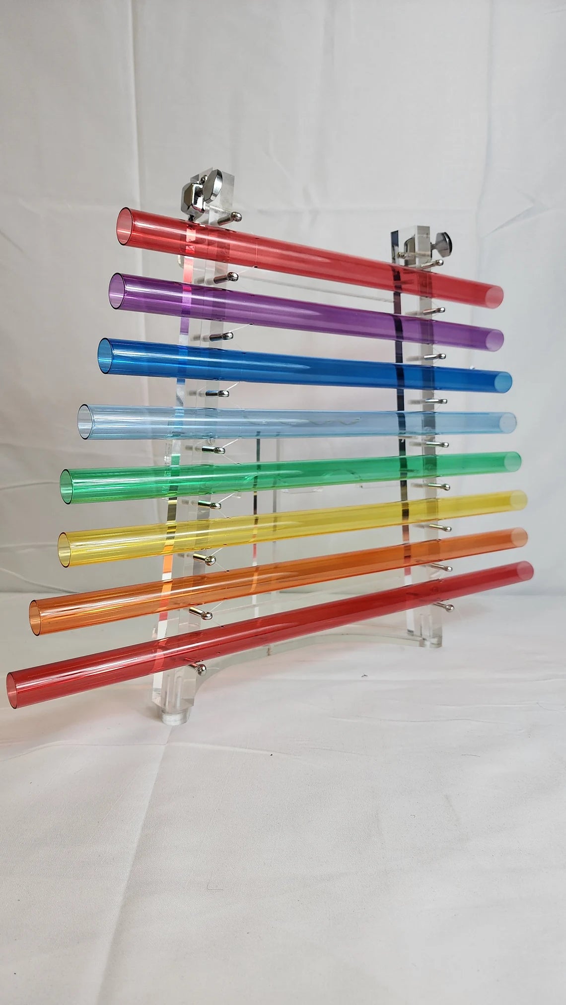 Perfect Pitch Rainbow Crystal Harp - 5th Octave - Pure Tones CDEFGABC - Mallets, Strikers, Case - Sound Vibration, Healing Frequencies - Thecosmicaccess