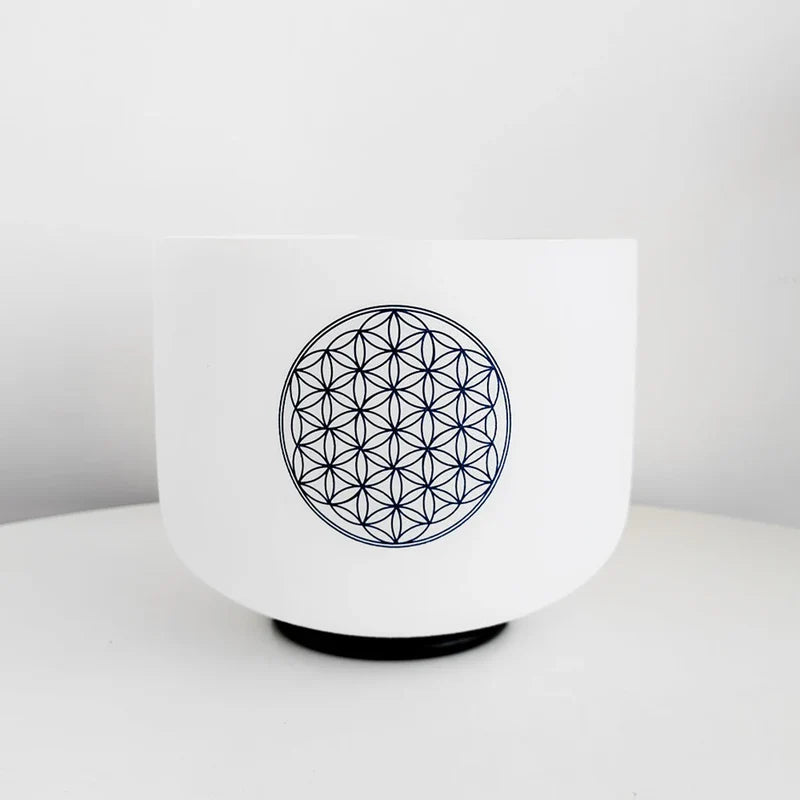 Frequency of God 963Hz Solfeggio 14" Crystal Singing Bowl with Padded Case and Striker