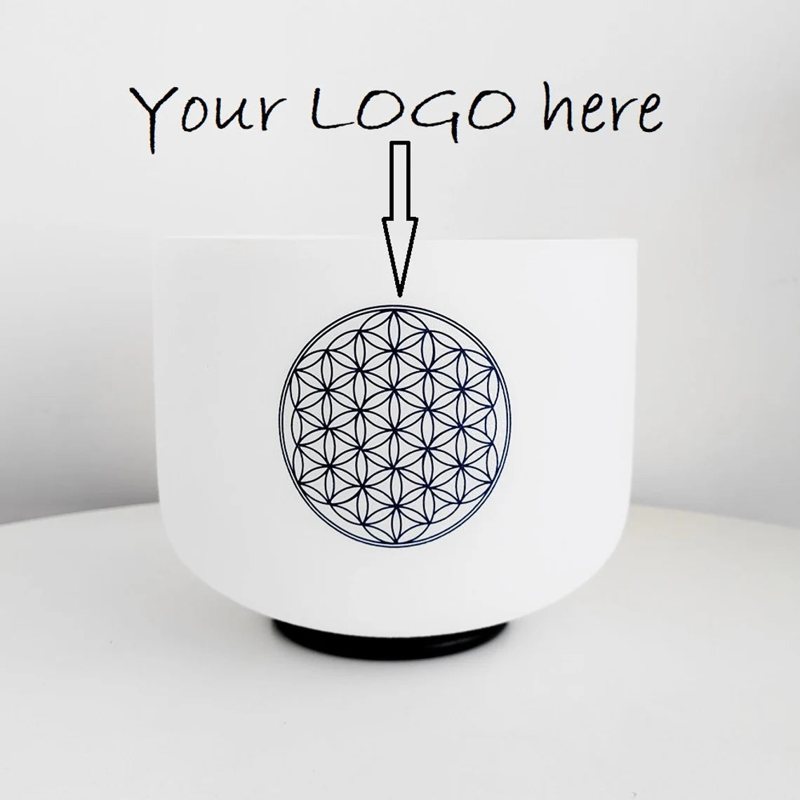 Personalized Logo on Your Crystal Singing Bowl - Customization at Its Finest - Thecosmicaccess