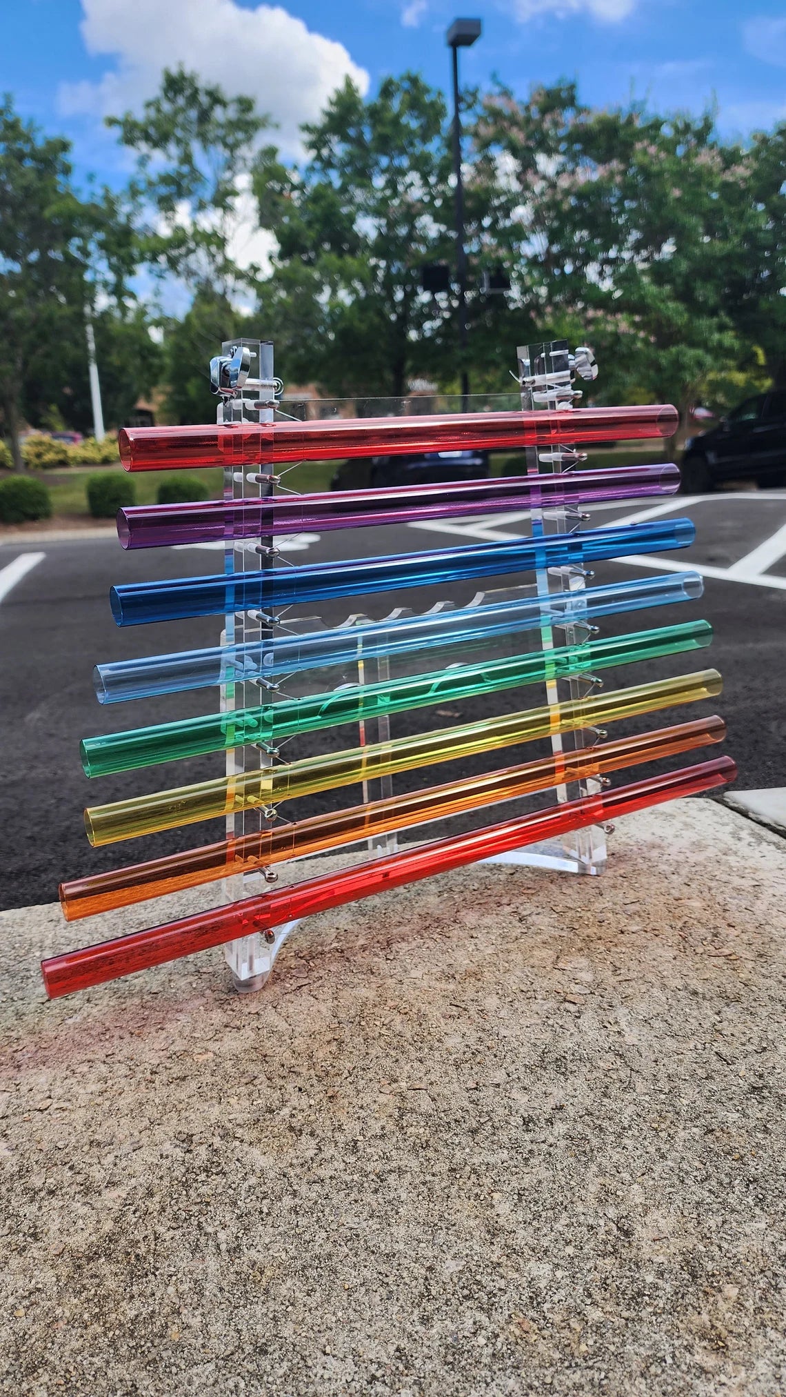 Perfect Pitch Rainbow Crystal Harp - 5th Octave - Pure Tones CDEFGABC - Mallets, Strikers, Case - Sound Vibration, Healing Frequencies - Thecosmicaccess