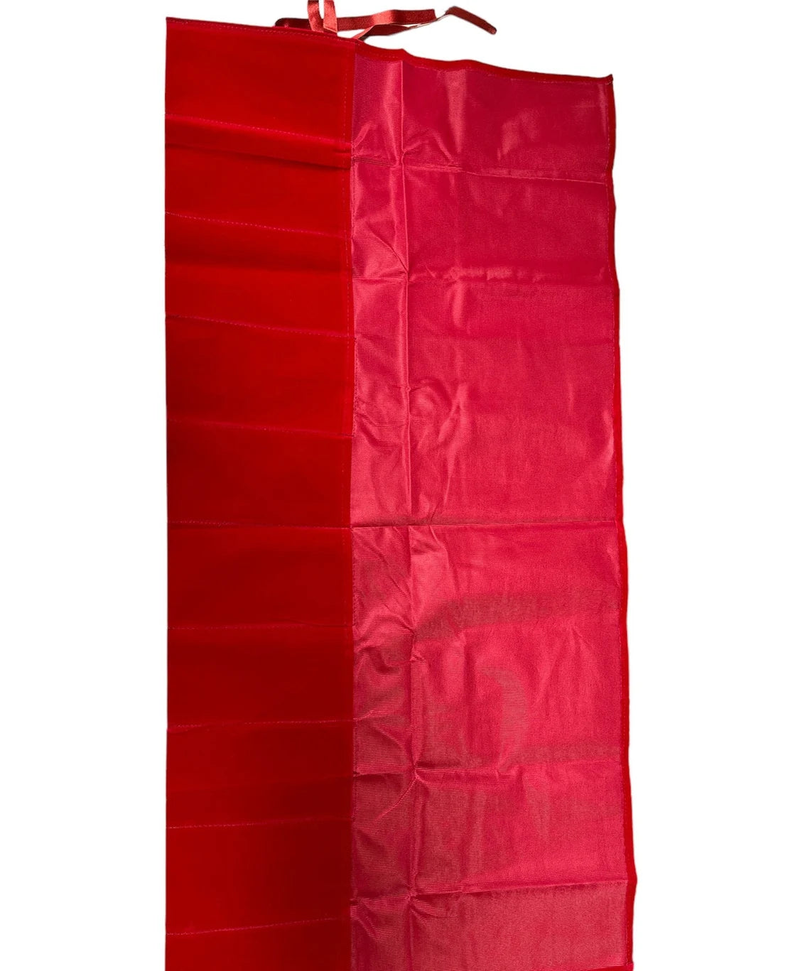 Cherry Red Tuning Fork Storage Pouch - Holds 10 Unweighted Tuning Forks with Velvet Lining, and Extra Striker Pocket - Thecosmicaccess
