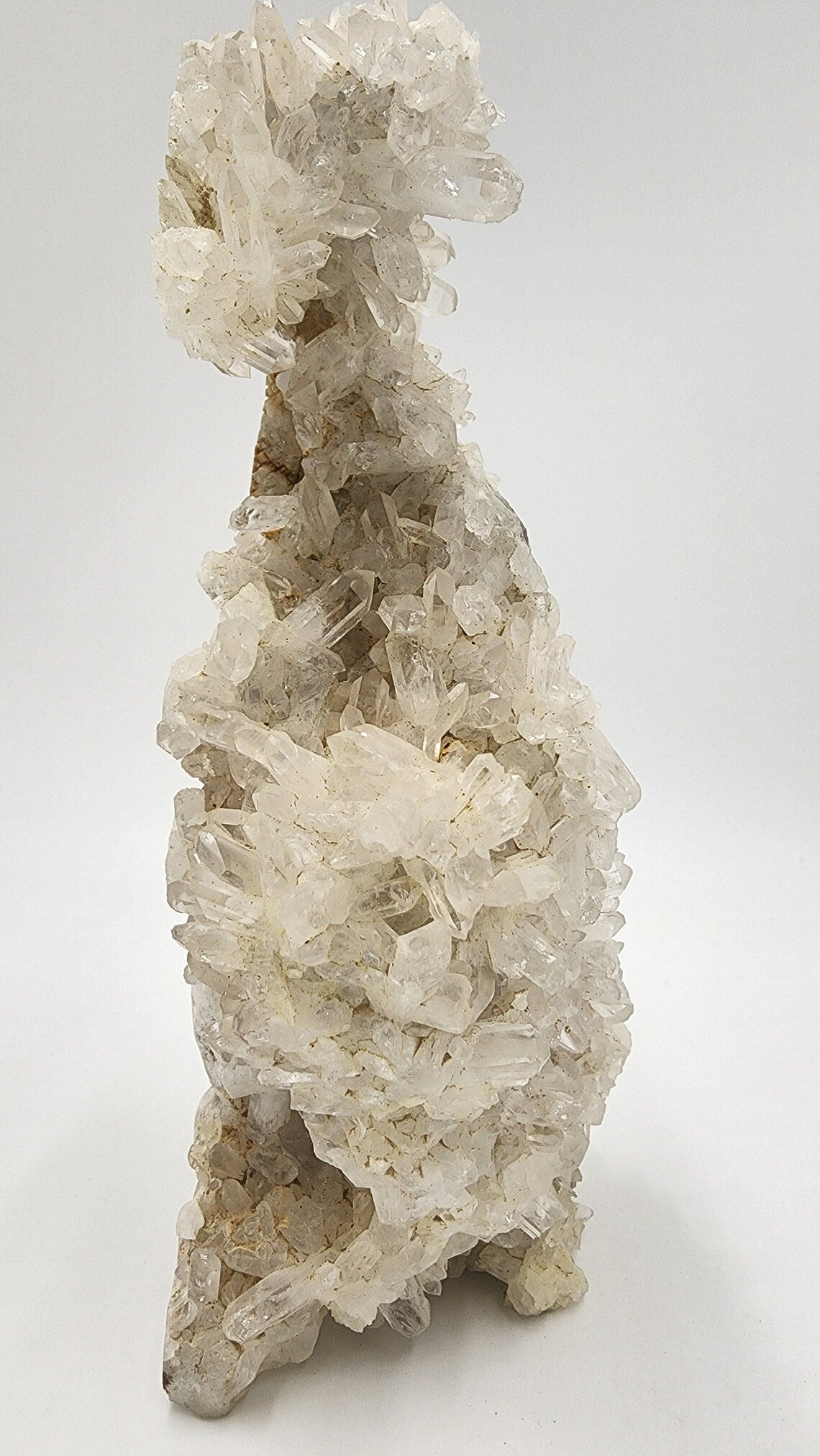 Mystical 9.4" Quartz Rock Druse Hand Carved Crystal Carved Skull with Serpent Realistic Sculpture Home Decor Reiki Healing - Thecosmicaccess