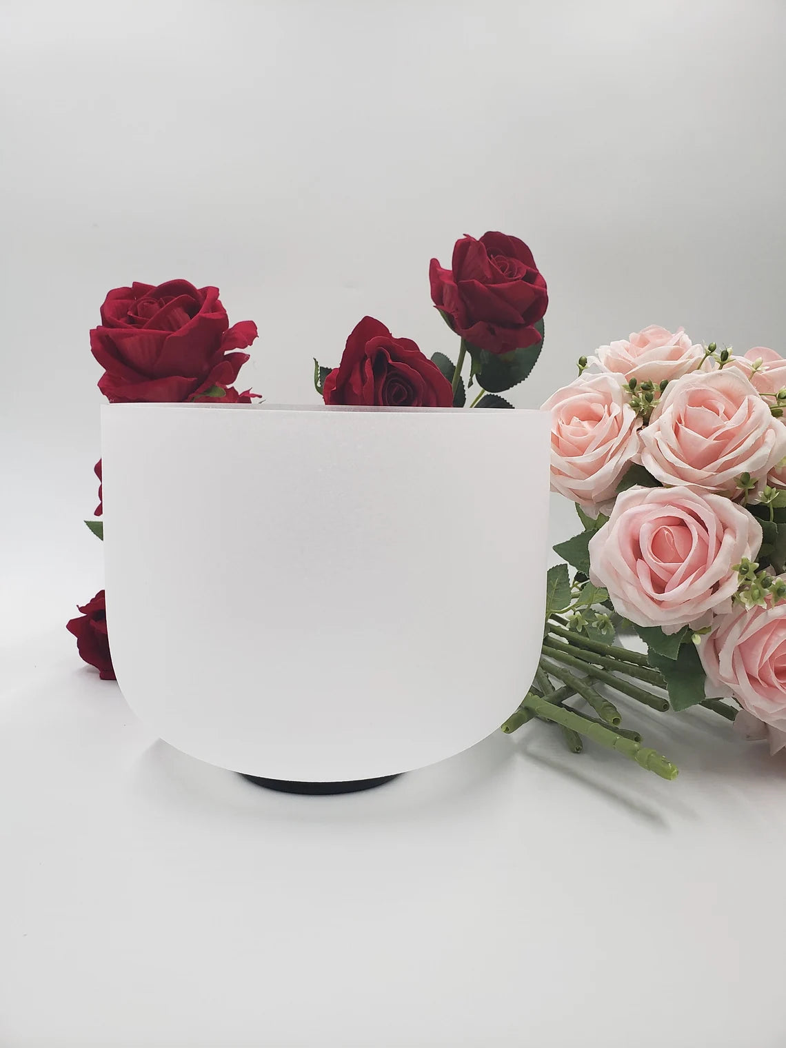D Note 11" White Crystal Singing Bowl with Mallet and O-Ring - Harmonize Your Inner Frequencies - Thecosmicaccess