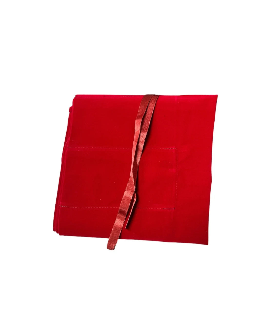 Cherry Red Tuning Fork Storage Pouch - Holds 10 Unweighted Tuning Forks with Velvet Lining, and Extra Striker Pocket - Thecosmicaccess